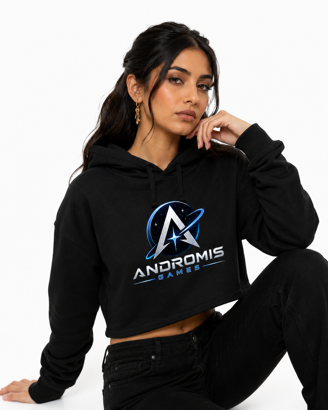 Andromis Games Women's Lightweight Crop Hoodie