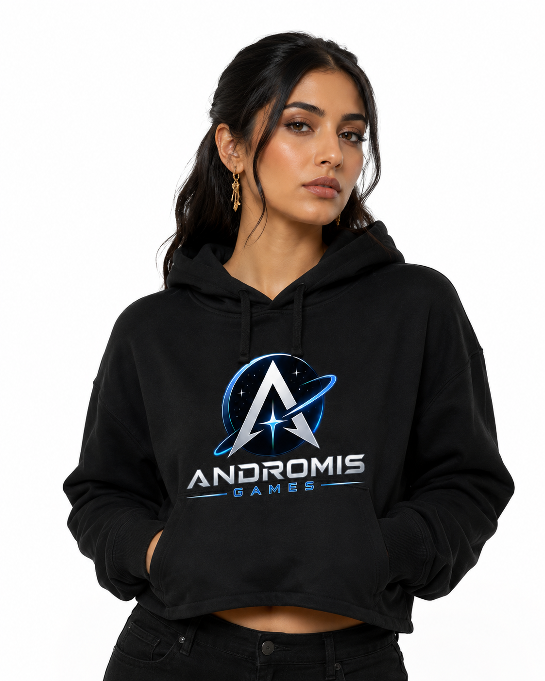 Andromis Games Women's Lightweight Crop Hoodie